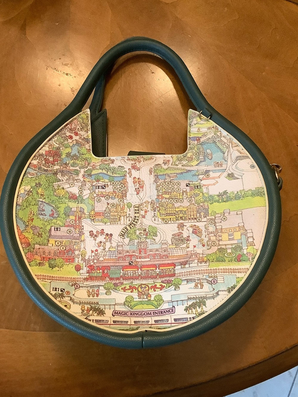 Walt Disney World 50th Anniversary Map Crossbody Bag, MISSING KEYCHAIN
